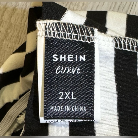 SHEIN Black & White Striped Cami Romper. Size 2XL. Super cute & comfy! - Picture 7 of 7
